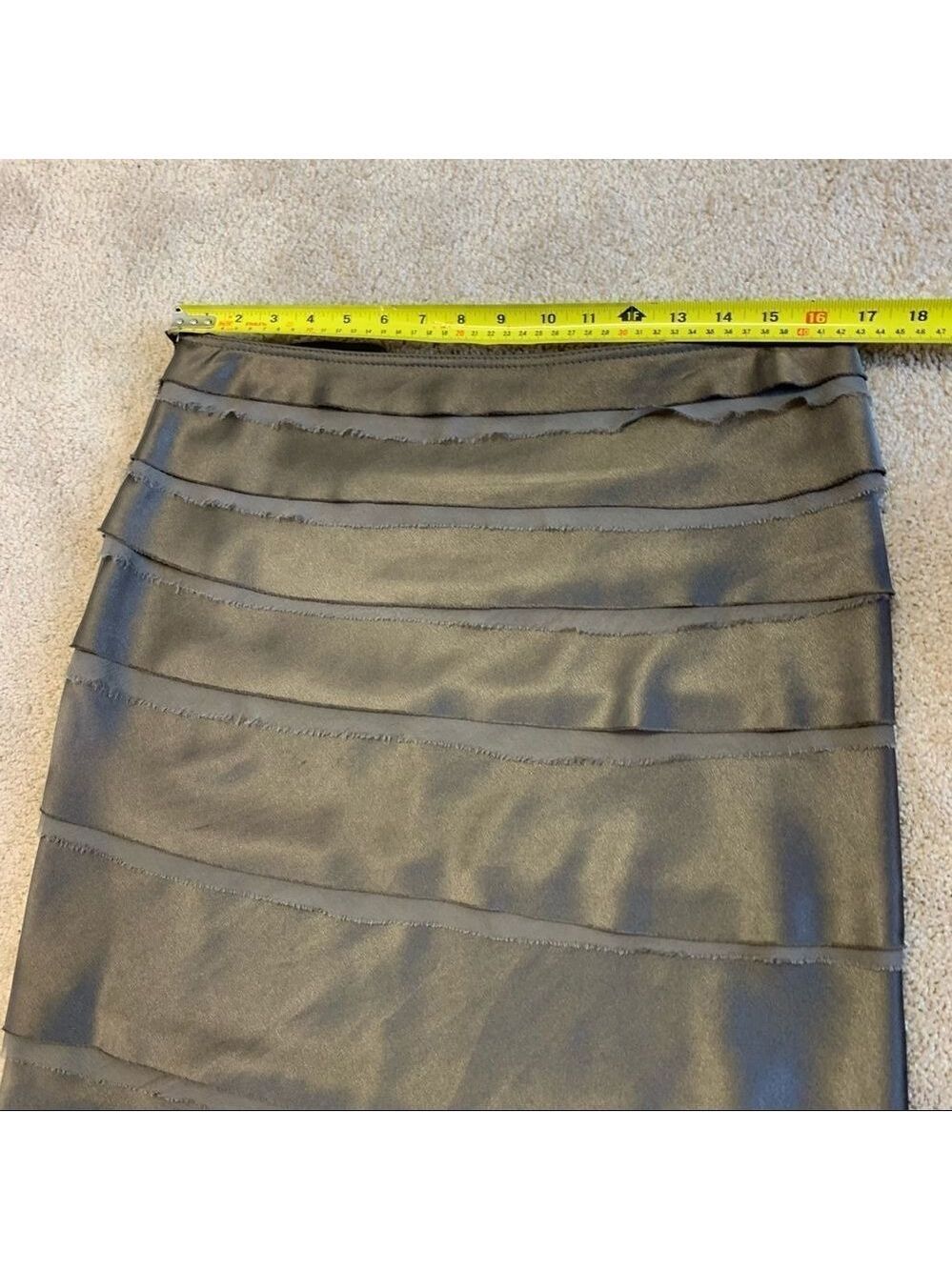 STRENESSE Gabriel Strehle Gray Layered Silk Skirt - Picture 6 of 7